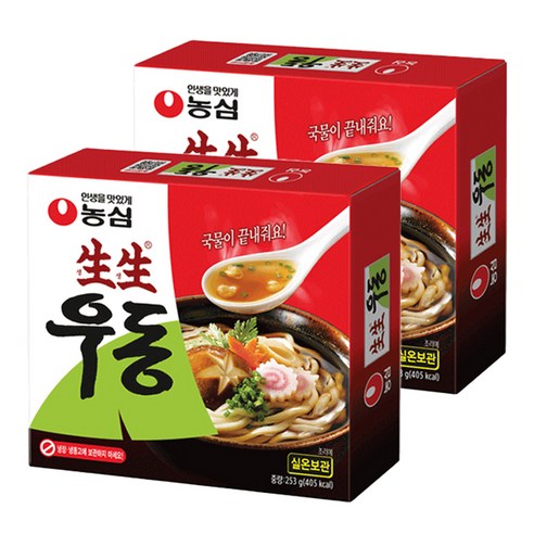 생생우동면 봉지, 253g, 8개