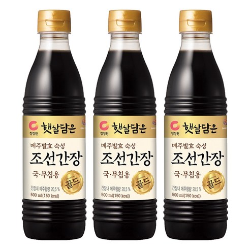 대상 청정원 조선간장, 500ml, 3개