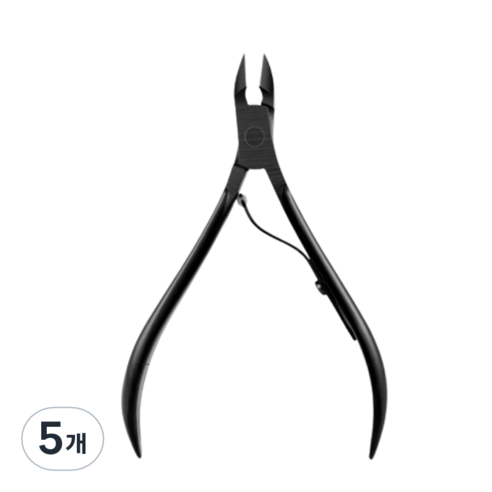 리빙홈디테일 네일케어 전문가용 니퍼 95mm, 올블랙, 5개