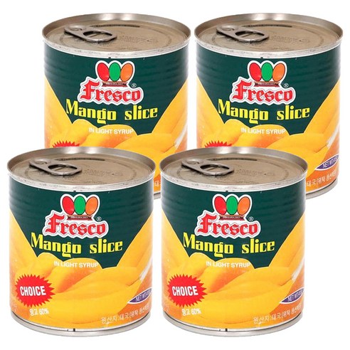 프레스코 망고슬라이스 통조림, 415g, 4개