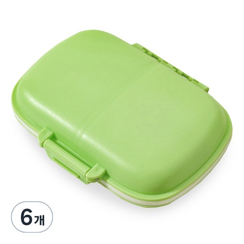 조이베리 휴대용 양면 약통 그린, 6개