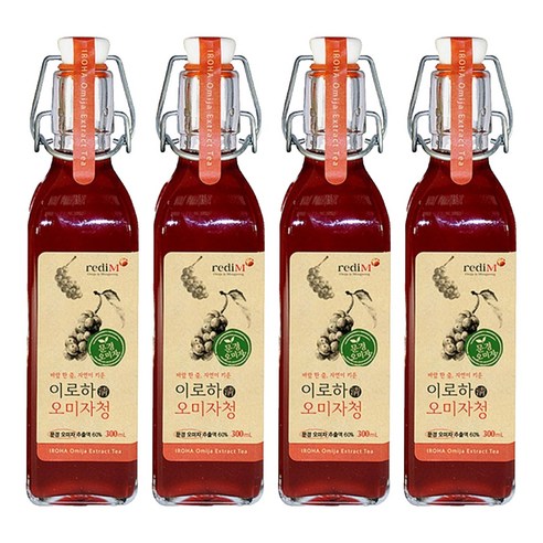 이로하 오미자청, 300ml, 4개