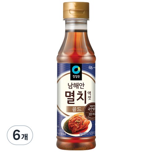 청정원 멸치골드액젓, 500g, 6개