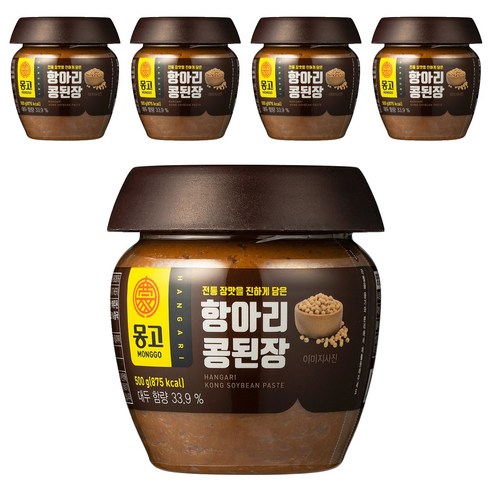 몽고식품 항아리 콩된장, 500g, 5개