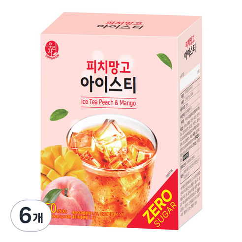 우리차 피치망고 아이스티, 5g, 50개입, 6개