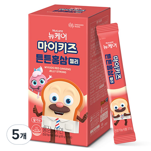 마이키즈 튼튼홍삼 젤리, 20회분, 5개