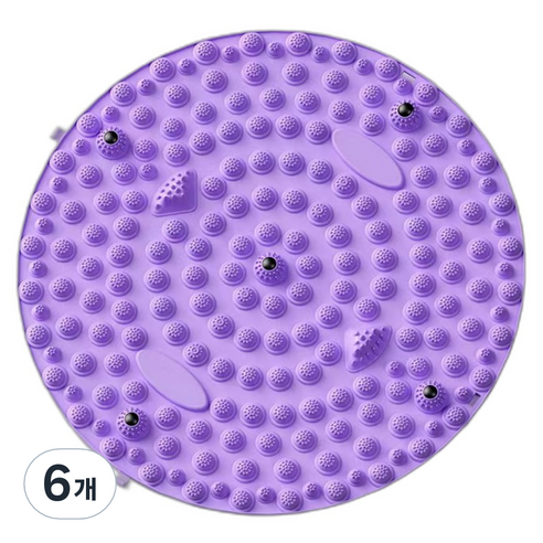 비투윈 발 마사지 시원한 발지압매트 55cm, 6개, 퍼플