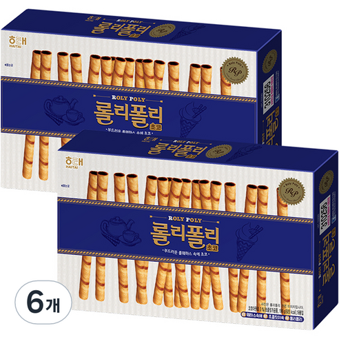 롤리폴리 초코, 196g, 6개