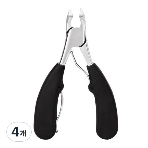 카카스 네일용 고급 발톱니퍼, 블랙, 4개