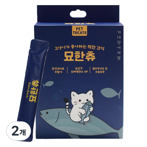 펫트리츠 고양이 묘한츄 대용량 간식 30p, 2개, 450g, 가다랑어게살