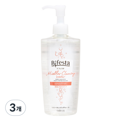 비페스타 미셀라 클렌징 워터 센시티브, 3개, 400ml