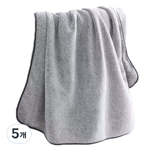 원이네 소프트 바스타월, 그레이, 5개
