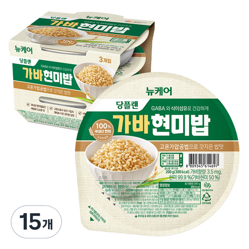 뉴케어 당플랜 가바현미밥, 200g, 12개