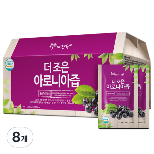더존건강 더조은 아로니아즙, 2.1L, 8박스