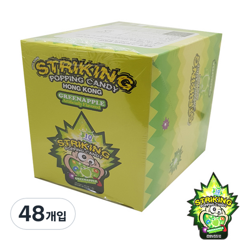 스트라이킹 팝핑캔디 사과맛, 15g, 48개입