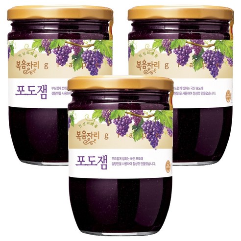 복음자리 포도잼, 620g, 3개