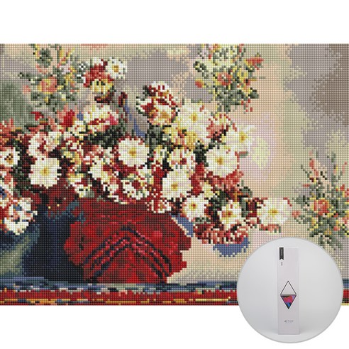 아트조이 DIY 보석십자수 30 x 40 cm, 국화가 있는 정물, 1개