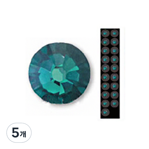 와사비네코 미미츠보 오시스틱 귀지압패치 쥬얼리 스톤 M, 에메랄드20pcs_M(3.0mm), 5개
