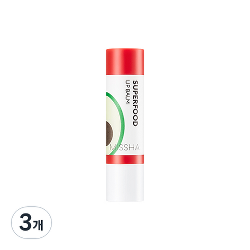 미샤 슈퍼푸드 아보카도 보습 립밤, 3.2g, 3개