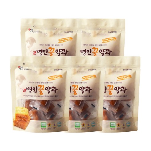 김규흔한과 페스츄리형 명인 꿀약과, 80g, 5개
