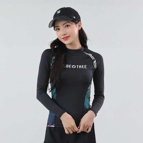 나야스타일 여성용 이시가키 래쉬가드 상의