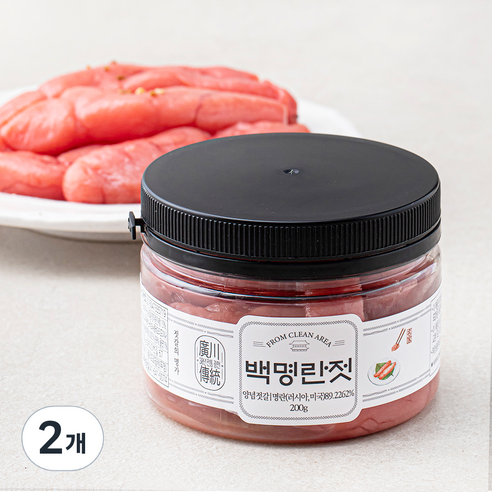 광천수산 백명란젓, 200g, 2개