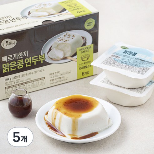맑은물에 빠르게한끼 맑은콩 연두부 오리엔탈소스 6입, 804g, 5개