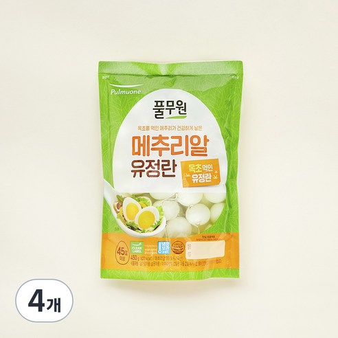 풀무원 깐메추리알 유정란, 450g, 4개