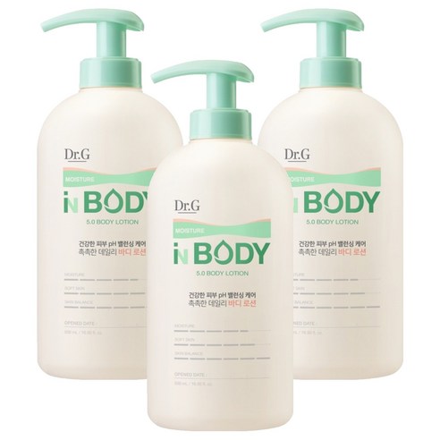 닥터지 모이스처 인 바디 5.0 바디 로션, 500ml, 3개