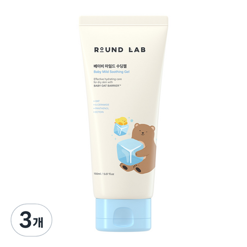 라운드랩 유아용 마일드 수딩젤, 150ml, 3개