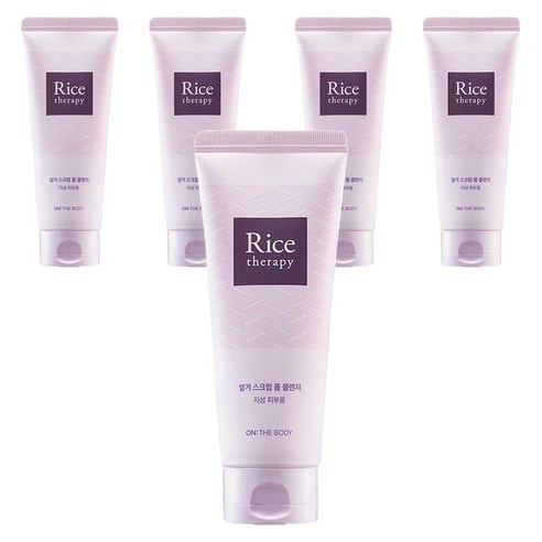 온더바디 라이스테라피 쌀겨 스크럽 폼 클렌저, 150ml, 5개