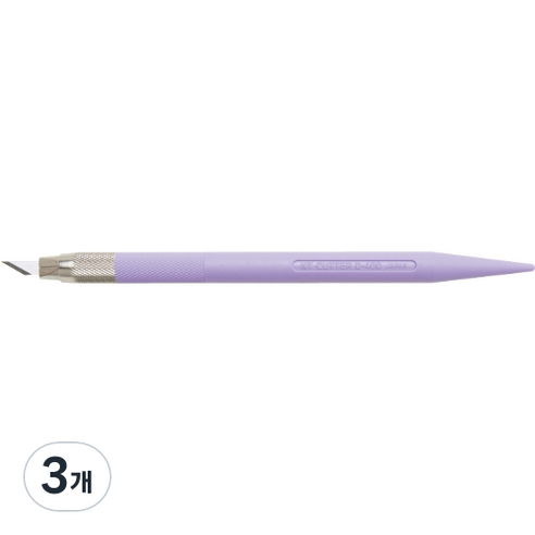 커터몰코리아 NT커터 파스텔 아트 나이프 공예용칼 D-401P, 보라, 3개