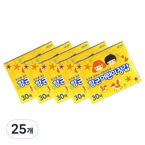 애드그린 UH홈데코 항균 일회용 어린이 비닐장갑, 30개입, 25개