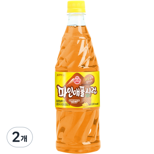 오뚜기 파인애플향 시럽, 1kg, 2개