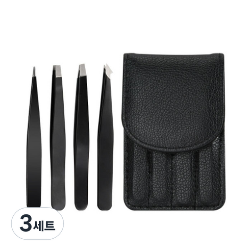 뷰티파워 고급 쪽집게 핀셋 4종 세트, 3세트