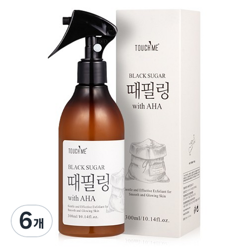 터치미 블랙슈가 with AHA 때필링 스프레이, 6개, 300ml