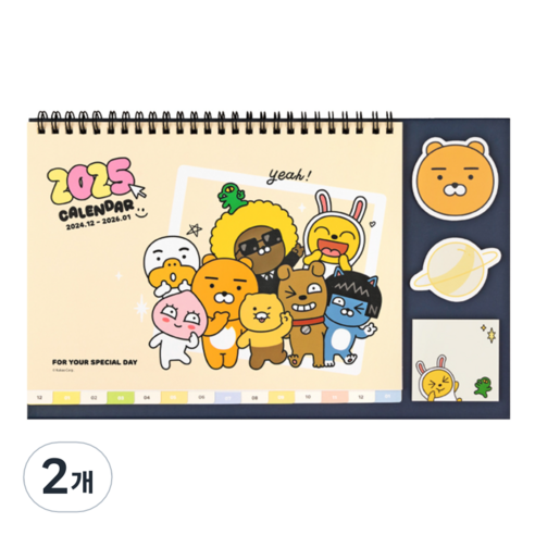 카카오프렌즈 2025 스페셜 탁상 캘린더, 단체, 2개