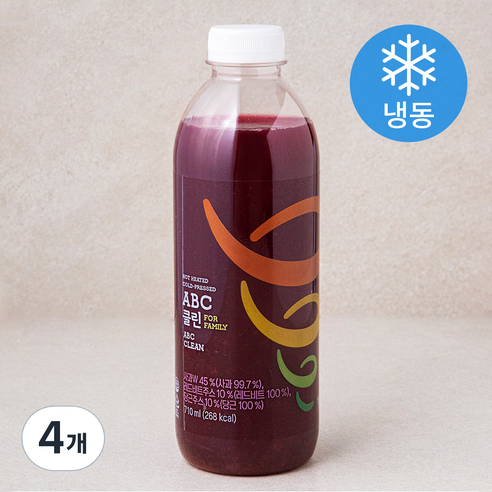 잠바주스 과채주스 ABC 클린 for family (냉동), 710ml, 4개