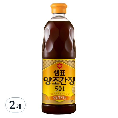 샘표 양조간장 501, 860ml, 2개