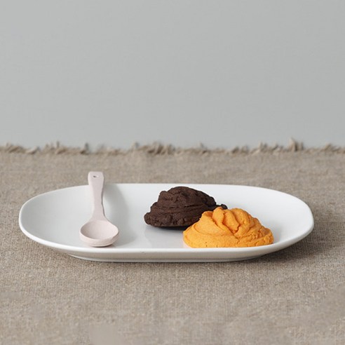 보울보울 레트로라인 오발플레이트, 밀크화이트
