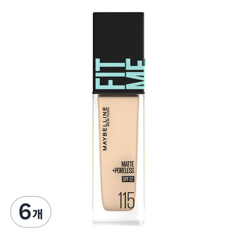 메이블린 핏 미 매트 포어리스 에스피에프22 30ml, 115호 아이보리, 6개