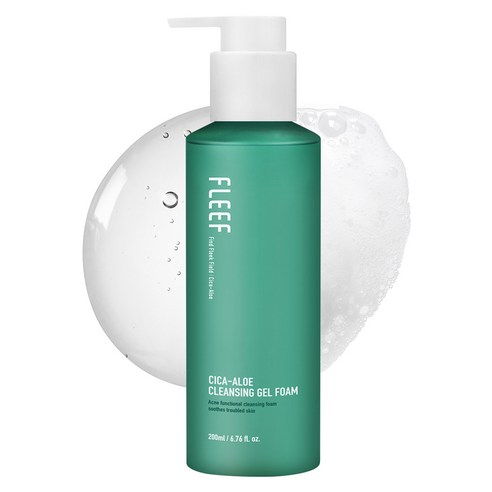 [비건뷰티] 플리프 시카 알로에 클렌징 젤 폼, 200ml, 1개