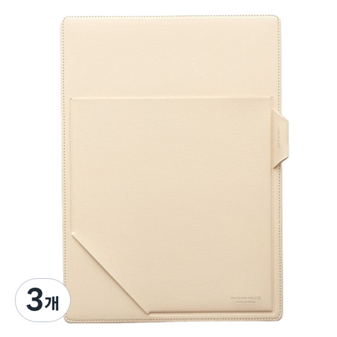 퍼니메이드 가죽 노트패드 홀더 A5, 바닐라 크림, 3개