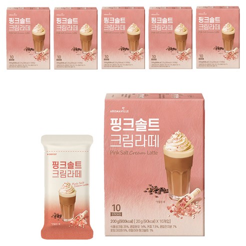 핸드립 핑크솔트 크림라떼, 20g, 10개입, 6개