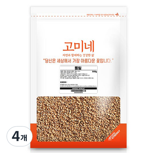 고미네 통밀, 500g, 4개