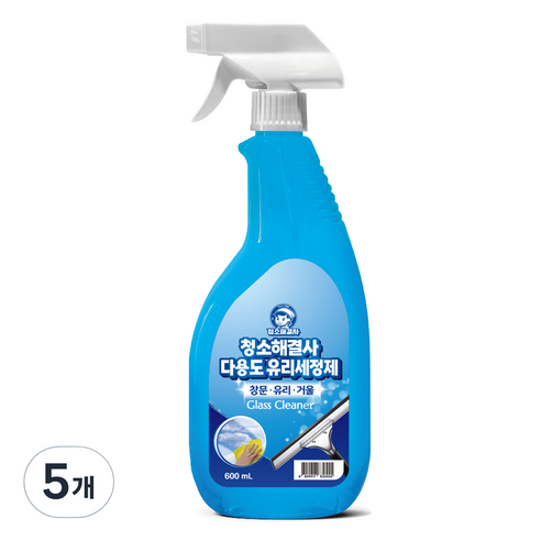청소해결사 다용도 유리세정제, 600ml, 5개