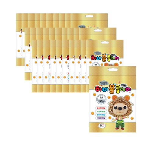 토단교재 하비볼 클레이 60p, 금색, 50g, 1개