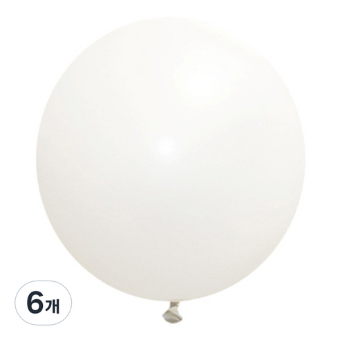 제이벌룬 셈퍼텍스 90cm 대형풍선, 005 화이트, 6개
