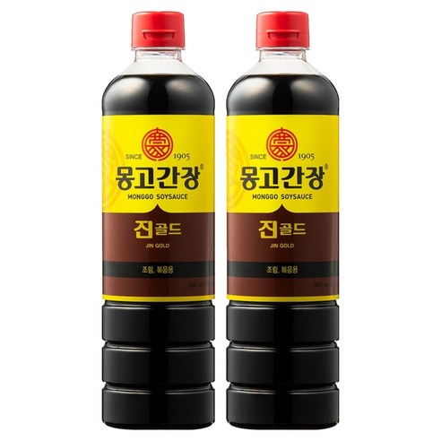 몽고식품 몽고간장 진골드, 900ml, 2개