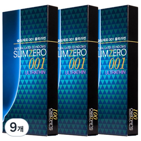 슬림제로 001 울트라씬 일반형 콘돔, 8개입, 9개